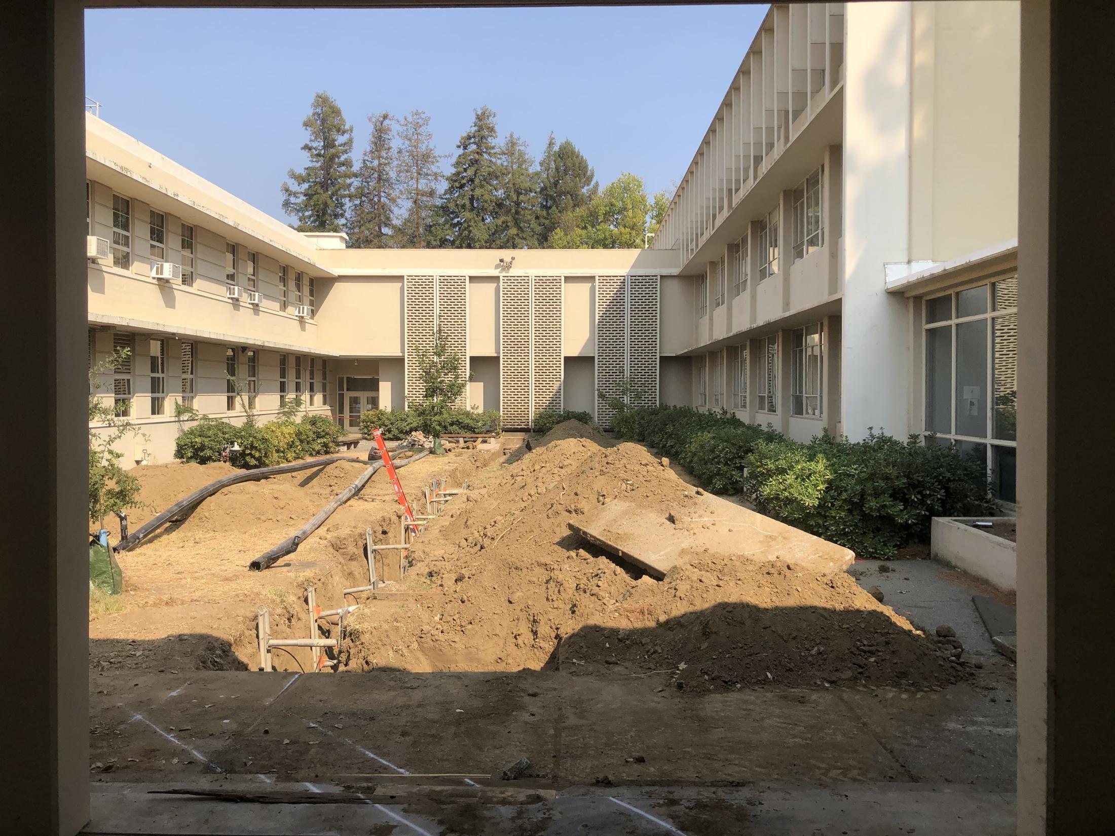 Big Shift construction in Young Hall