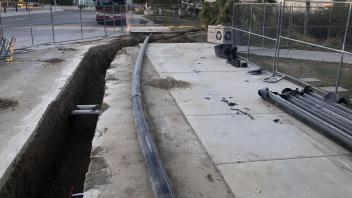 Big Shift construction outside Hickey Gym