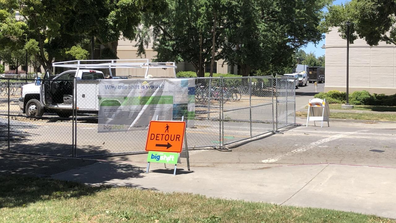 Big Shift detour sign