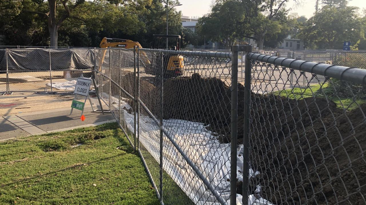 Big Shift construction fence