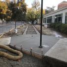 Big Shift construction outside the Memorial Union bookstore